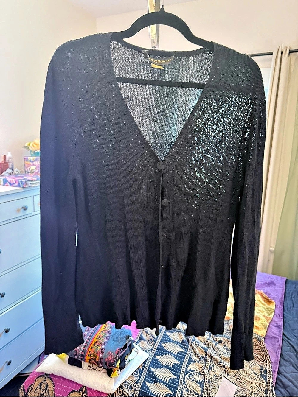 Donna Karan New York Black Cardigan Size Small